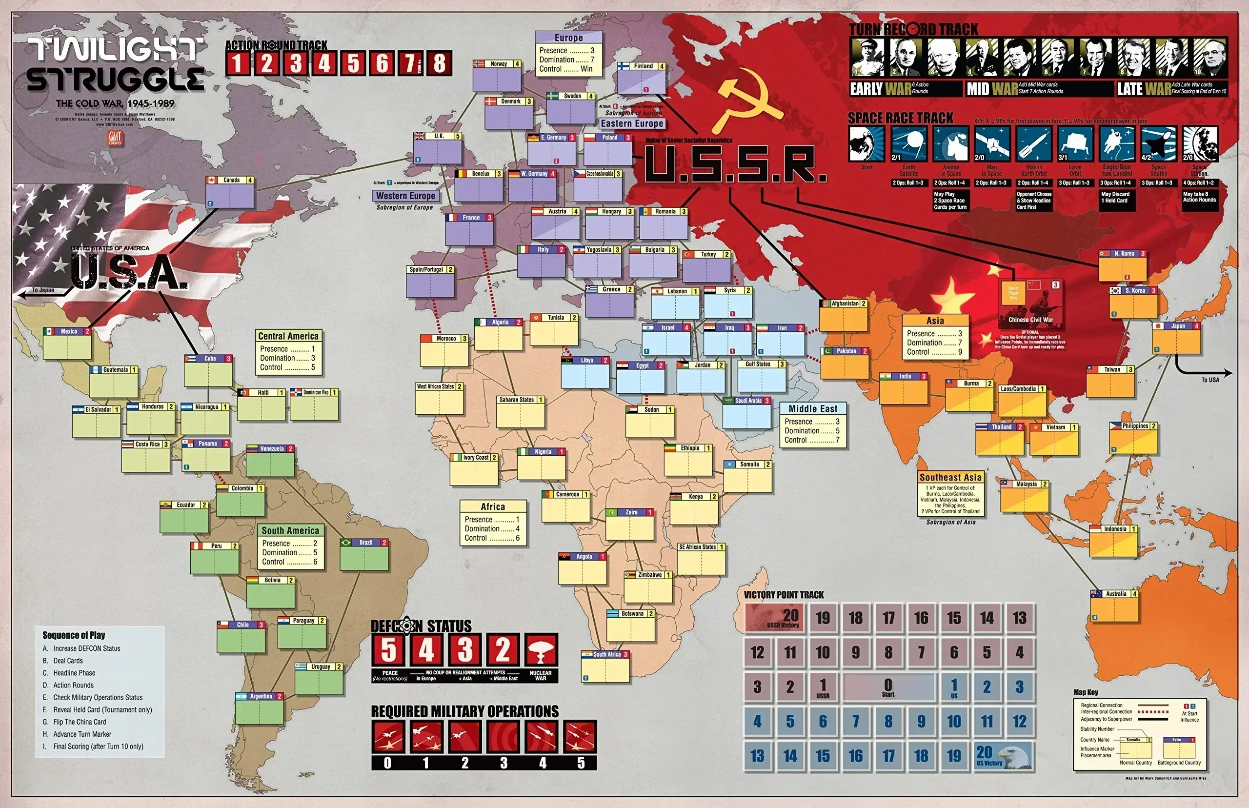 Experience the Thrill of the Cold War with Twilight Struggle Board Game - Perfect for Multiplayer Leisure Time