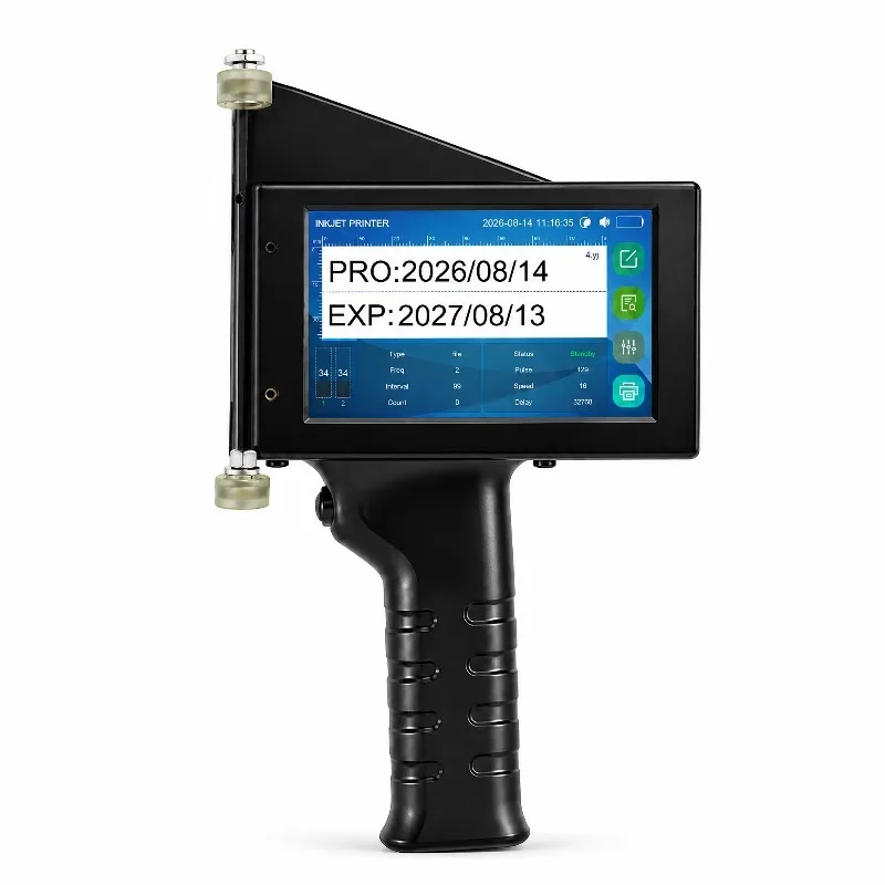 10cm Large Format TIJ Handheld Inkjet Printer Gun, Multi-language for Logo & Date Coding