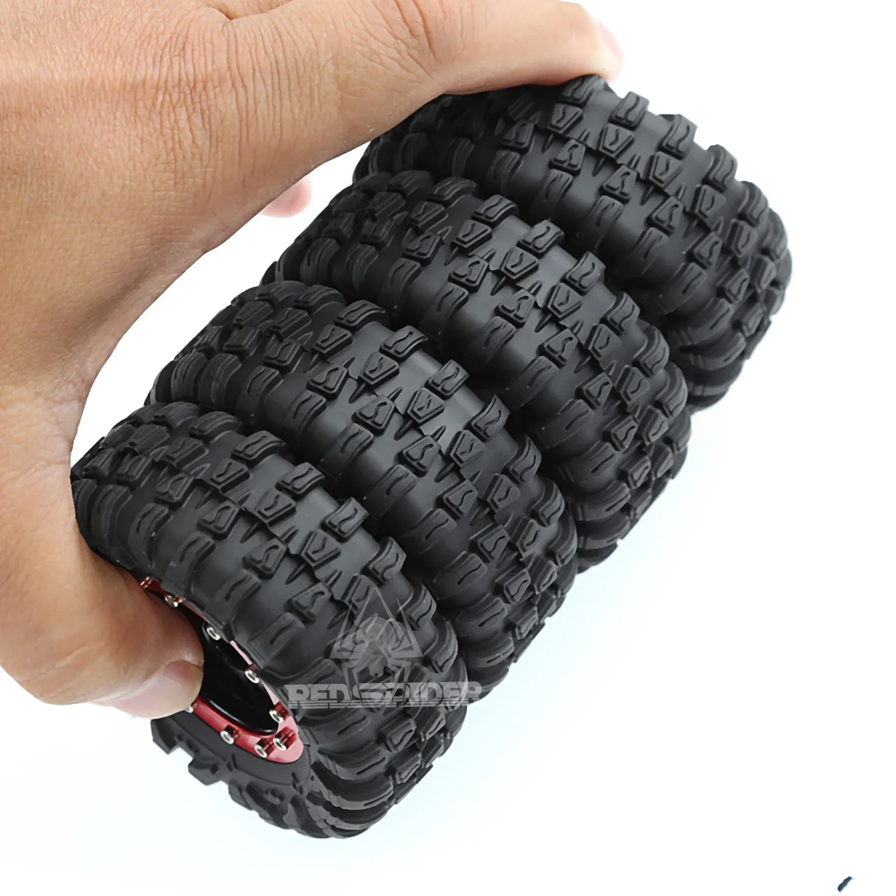 4PCS 65mm RC Tires Wheel 7mm Hex Hub for 1/24 HobbyPlus Jimny Land Rover UDIRC UCX24