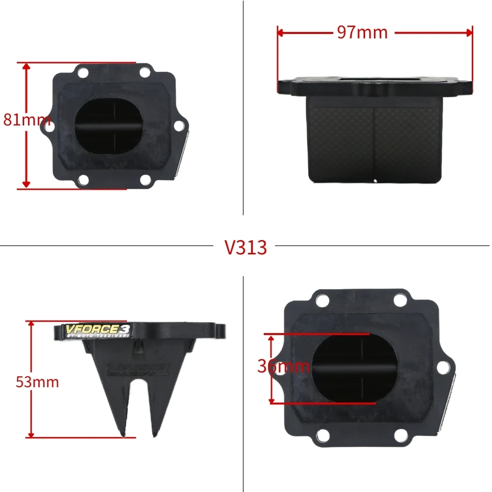 V Force V313A Reed Valve V-Force 3 For Kawasaki KDX200 KDX220 Ninja KRR ZX150 KRZ150 All Years Upgraded Version V4R13G