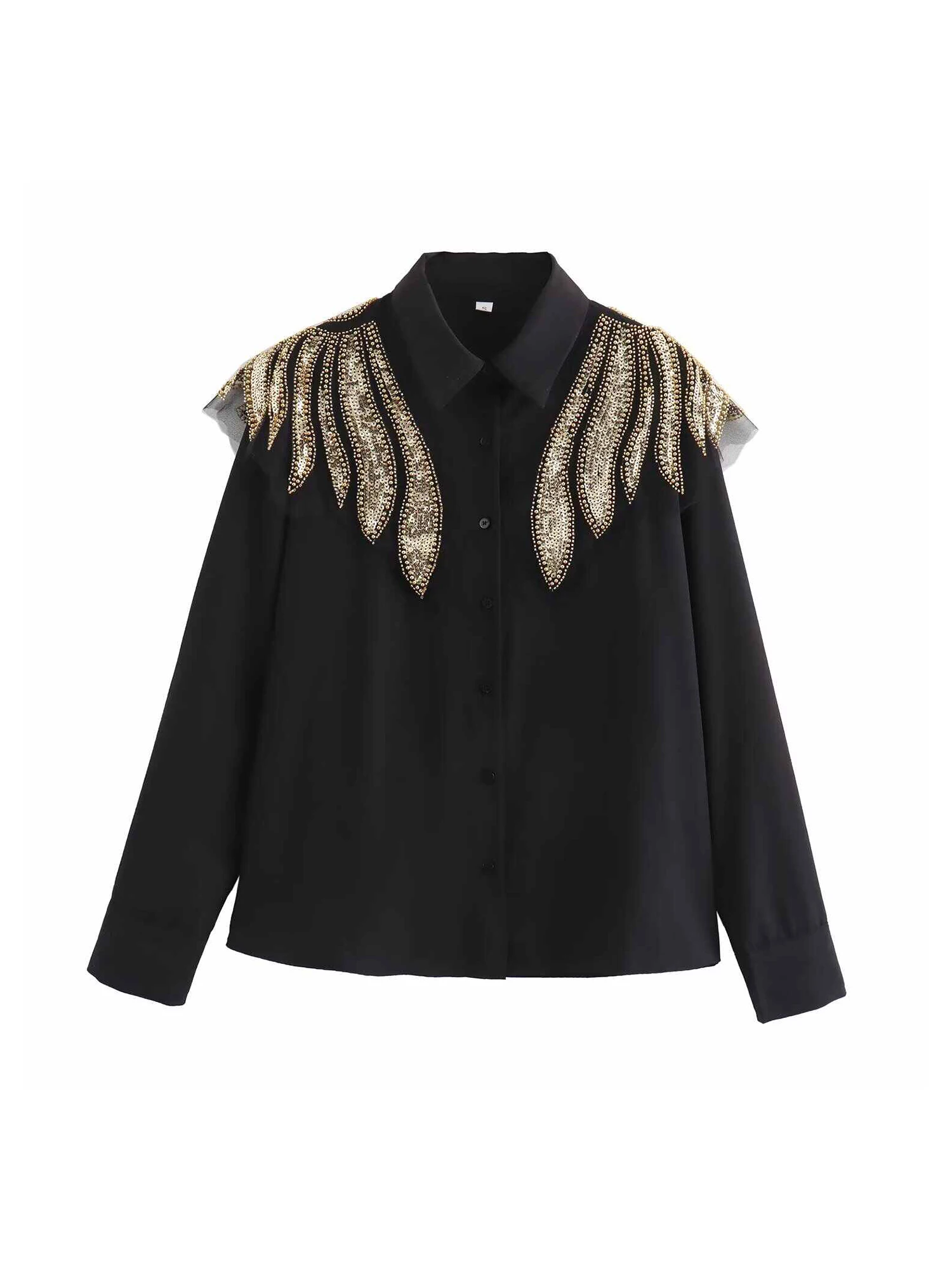 

Women's Black Gothic Long Sleeve Shirts and Blouses 90s Vintage Aesthetic Y2k 2000s Emo Polo-Neck Shirt Chic Clothes Autumn 2025