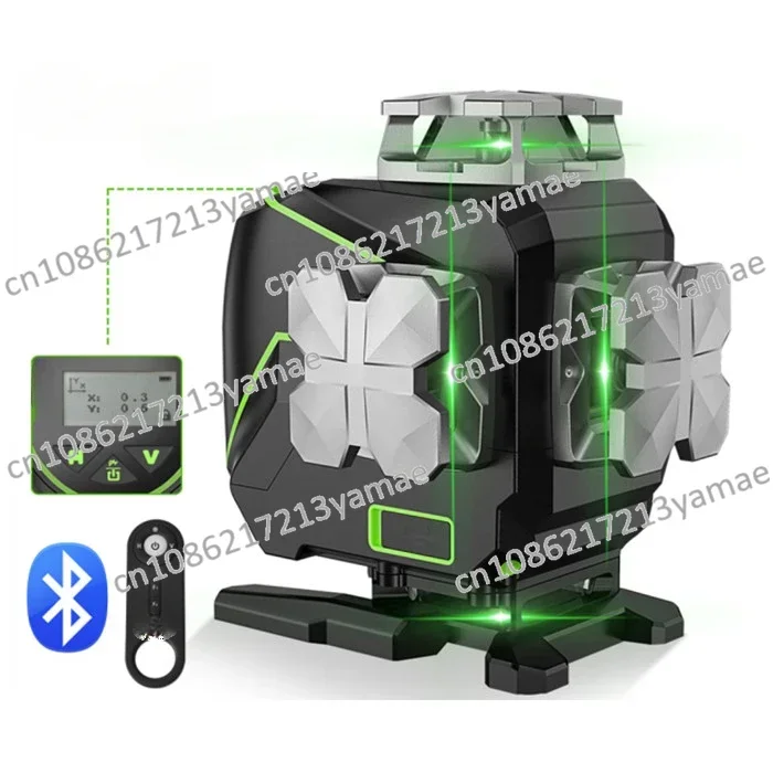 S04CG 4D 16 Lines Green Beam Laser Level Self Leveling 360