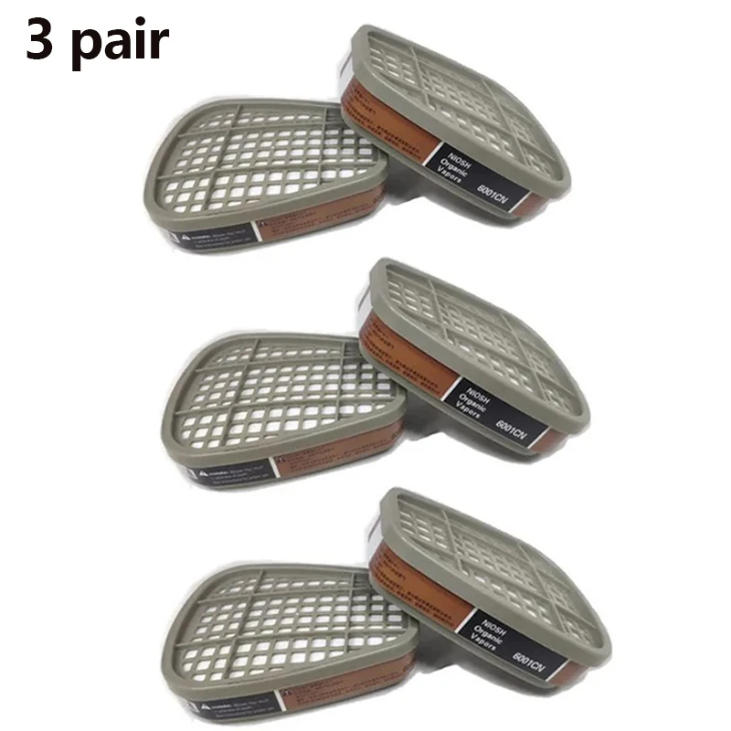 Organische 6001 gasmaskerpatroon 5N11 katoenen filter 501 set vervangen voor 3m gasmasker 6200/6800/7502 schildermaskeraccessoires