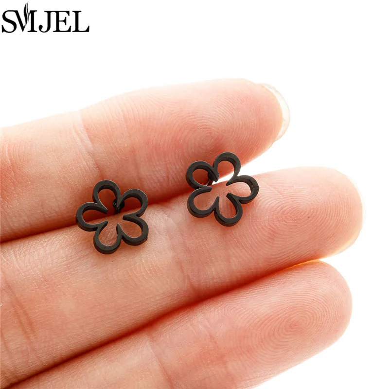 Punk Stainless Steel Geometric Earrings, U Shaped Design