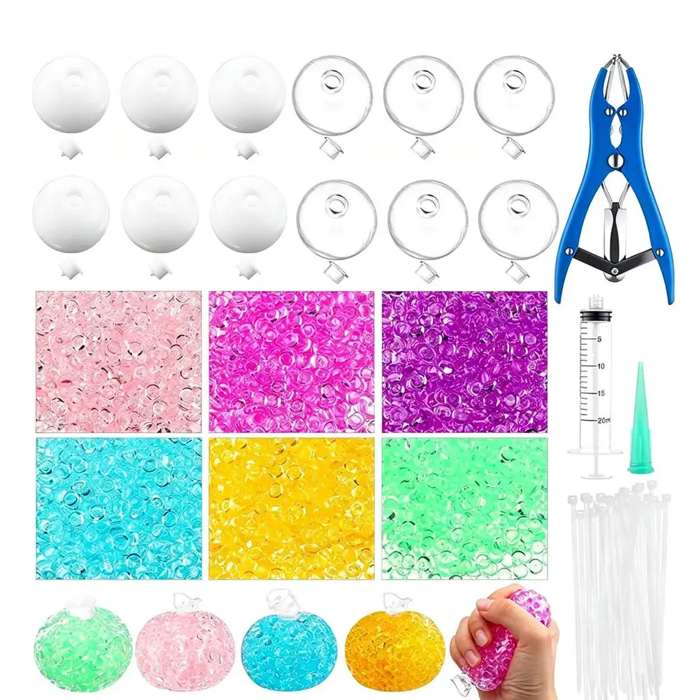 Slow Rebound Stress Relief Squeeze Ball Kit DIY Clay Foam Sensory Toy For Kids Adults Handmade Craft Gift With Soft Texture
