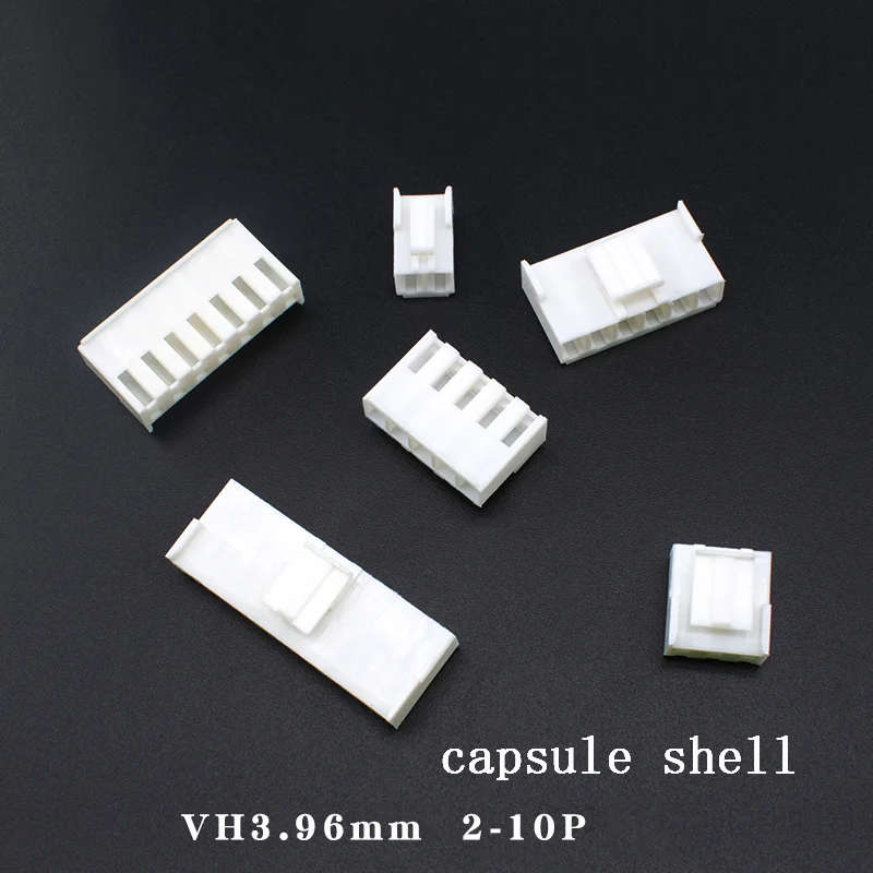 20PCS VH3.96 Rubber shell with buttons shell housing Male plug terminals 3.96mm spacing 2P 3 4 5 67 8 9 10 connectors