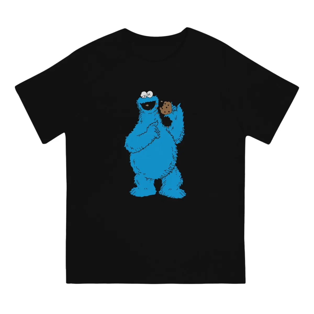 Men Sesame Streets T-Shirt Cool Style Cookie Monster Hipster Ofertas O Neck Graphic Tshirt