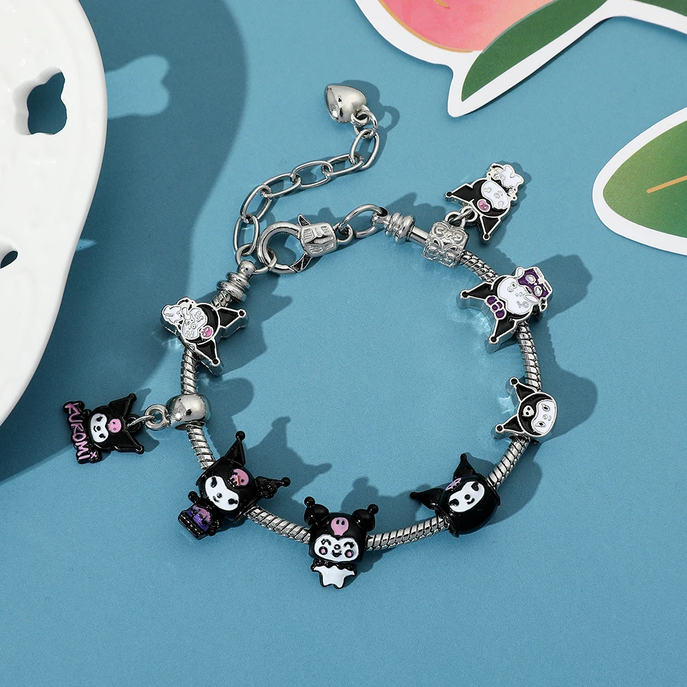 Anime Charms Bracelets Cartoon Figure Pendant Hand Chains Cute Beads Diy Bangles for Women Fashion Jewelry Gifts