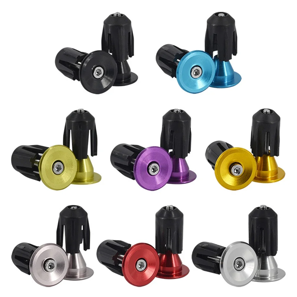 1 Pair Bicycle Grip Handlebar End Cap Aluminium Alloy Lock MTB Mountain Handle Bar Grips End Plugs For Bike Handlebar Parts