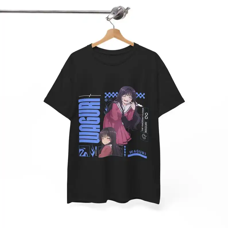 Flores aromáticas, floración elegante — Rintaro y Kaoriko, camiseta de anime, camiseta romántica con estética manga, camiseta gráfica suave unisex