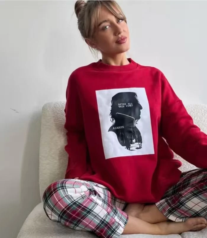 Lockeres, faionable Long Sve bedrucktes Sweatshirt, lässig, vielseitig, bequeme Passform, runder Ne-Pullover für Damen