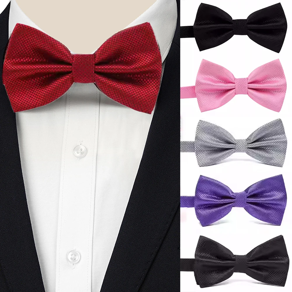 클래식 정장 체크무늬 보타이 남성 비즈니스용 레드 블루 체크무늬 패션 정장 드레스 장식 보타이 셔츠 액세서리 선물