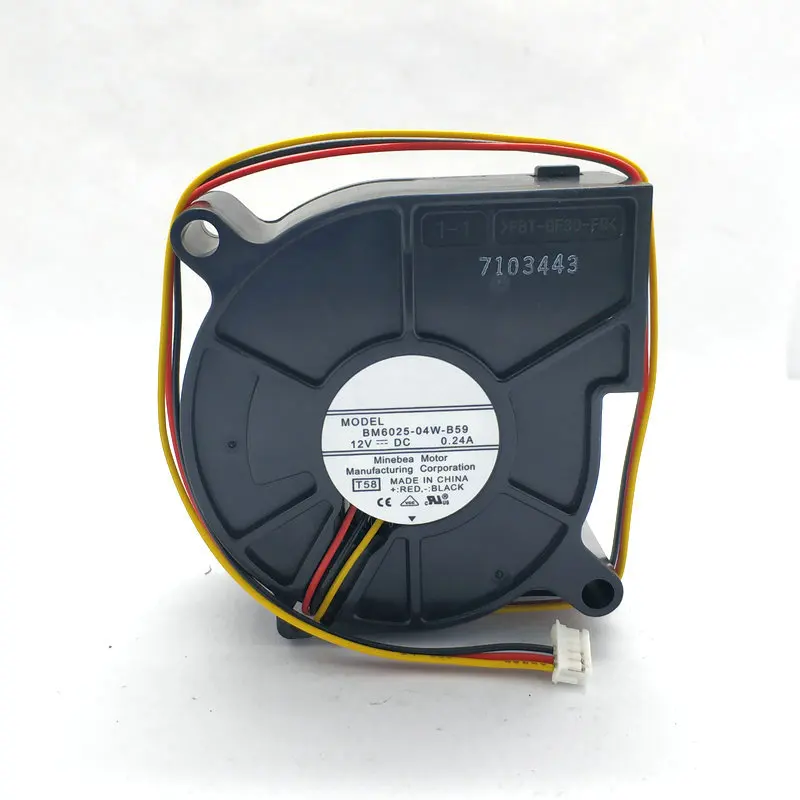 

New Original BM6025-04W-B59 T58 60*25MM 6CM 12V 0.24A for Projector Blower Cooling Fan