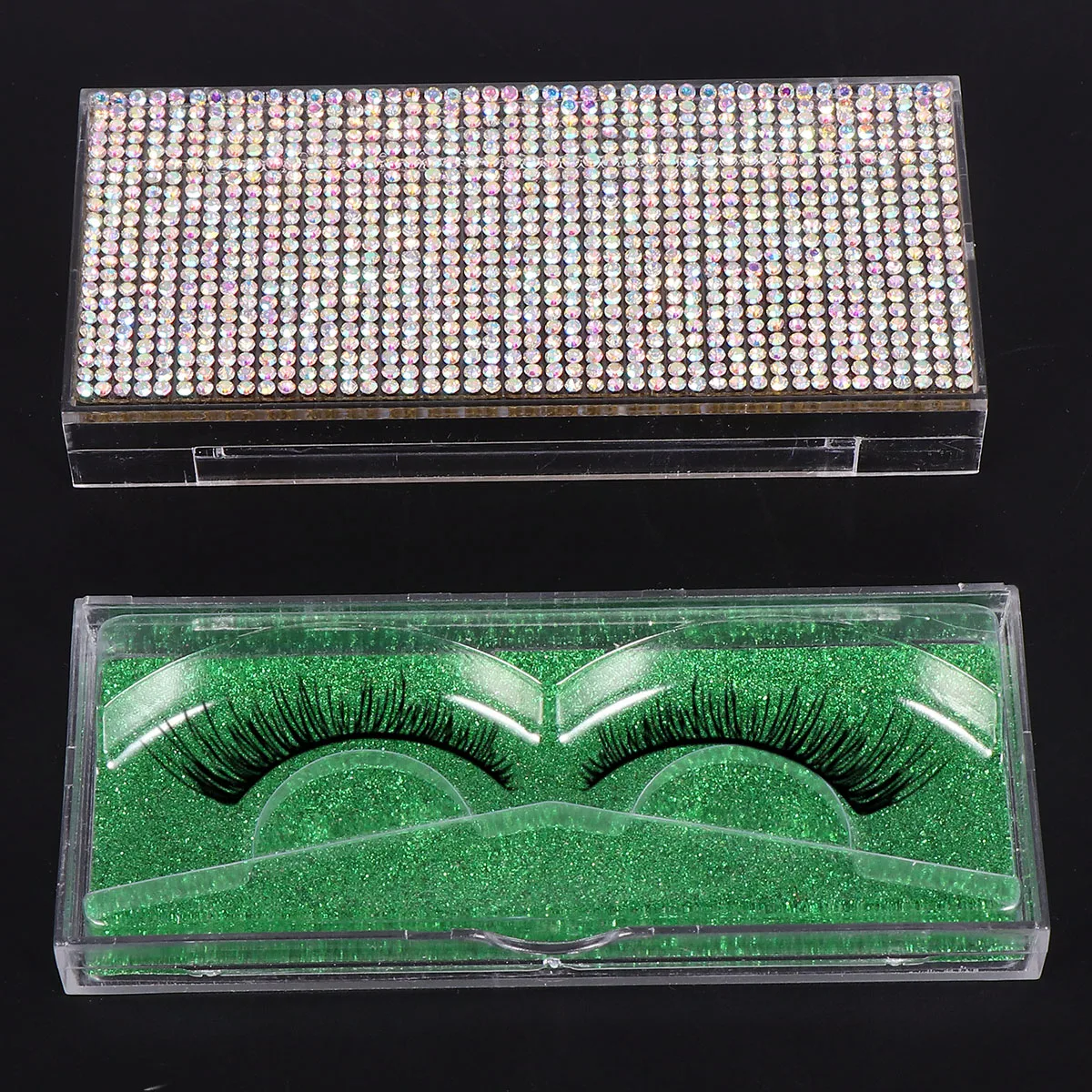 

2Pcs Eyelash Storage Box Multicolor False Eyelash Container ganizer Case Travel Lightweight C y Color