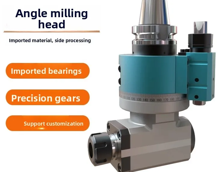 Machining center side milling head right angle  BT40 BT50 horizontal milling head angle 90 degrees