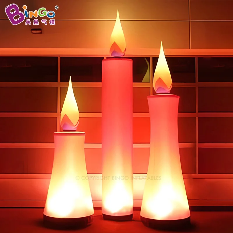 Giant 2.4mH-4mH Inflatable Candle Model Balloon Inflatable Candle Decorative For Christmas Advertising/Promotion