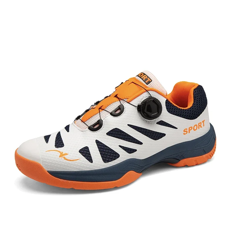 

Men Women Comfortable Tennis Shoes Shock Absorption Professional Badminton Shoes Breathable Tennis Shoes Large Size Sports Shoe