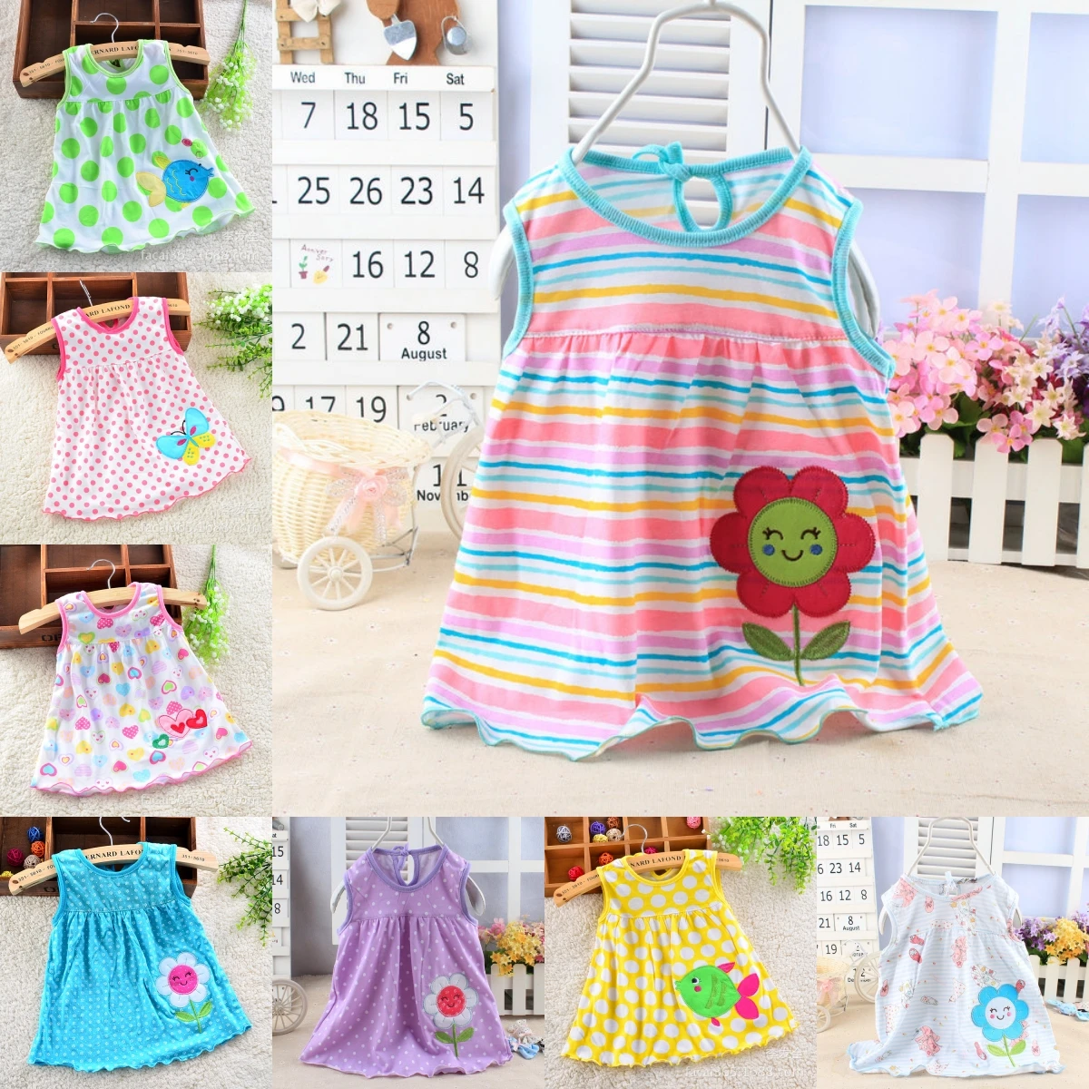 Baby Dress Summer Embroidered Cotton Girls Sister Clothes Kids Clothing Princess Dress Baby Dress Girl 1-2Y Top Princess Dress