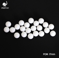 17mm Delrin Polyoxymethylene ( POM ) / Celcon Solid Plastic Balls for Ball Valves and Bearings