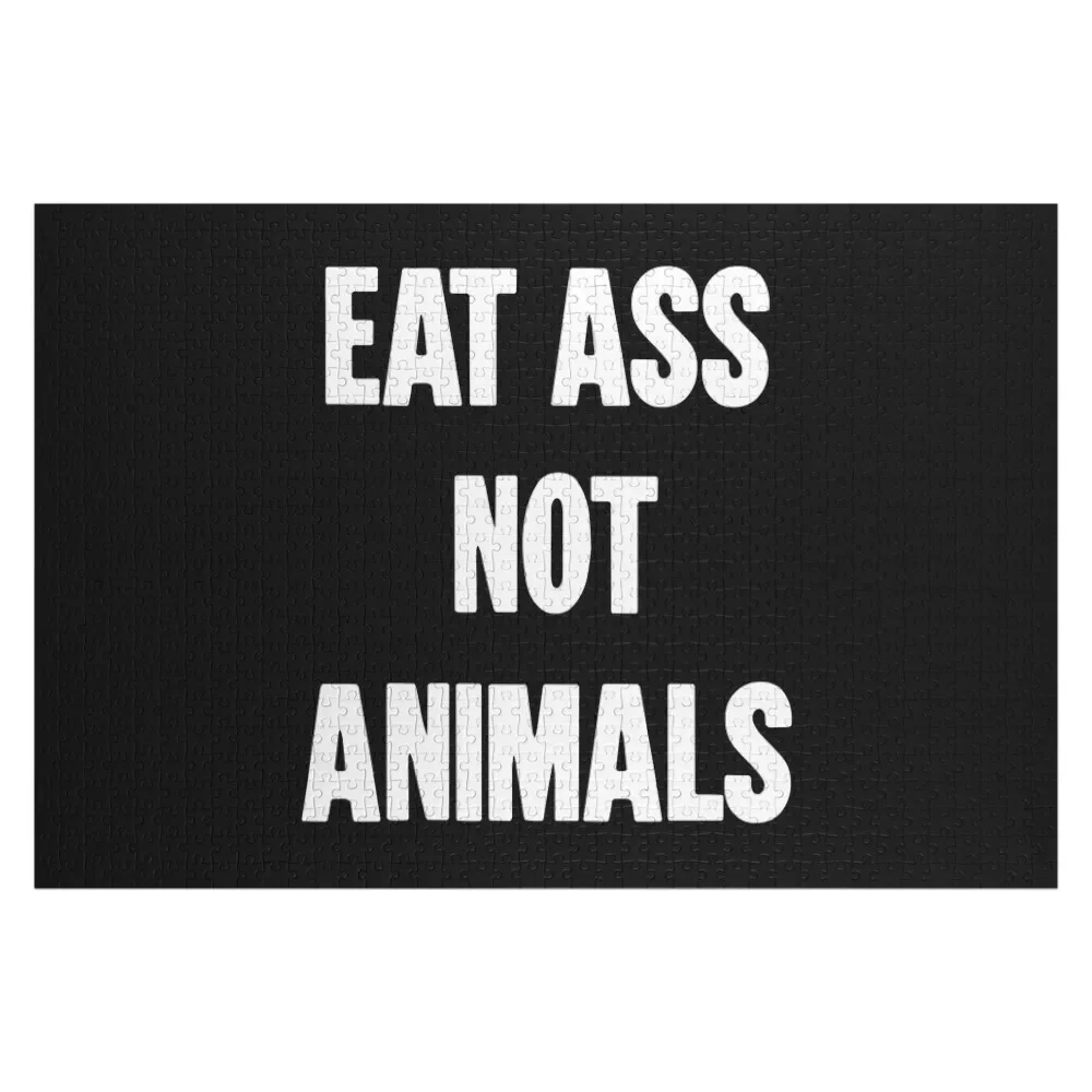 

Eat Ass Not Animals Jigsaw Puzzle With Photo Customizable Child Gift Puzzle