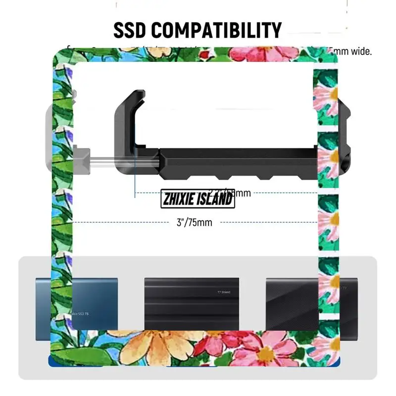 Aluminum Phone SSD  Mount  For Iphone 15 16Pro/Pro Max Cage Adjustable Phone Tripod Mount  Adjustable Phone Tripod Mount