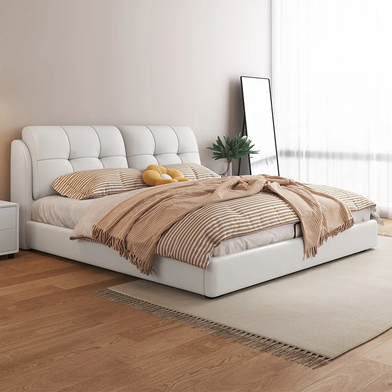 

Modern Floor Bed Beauty European Space Saving Design Double Queen Bed Sleeping Wooden Letto Matrimoniale Lounge Suite Furniture