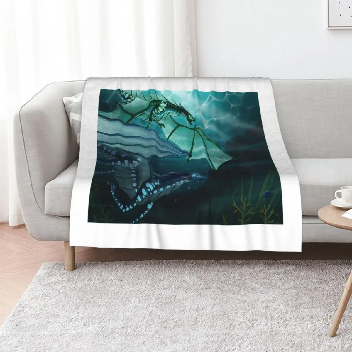 Journey To Pantala (Tsunami and Turtle, Wings of Fire) Throw Blanket Air Conditioner Soft Blanket for Office Home