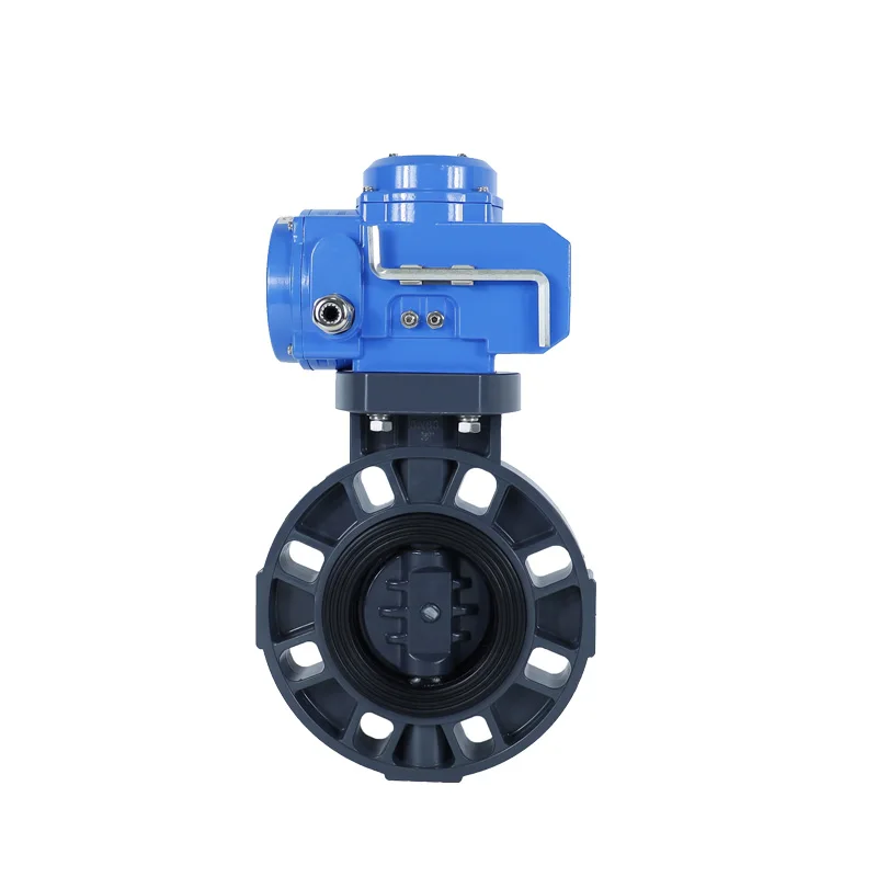 2 Inch UPVC Plastic on off and Modulating 90 Degree IP67 Waterproof Water Motorized Electric Actuator Butterfly Valve