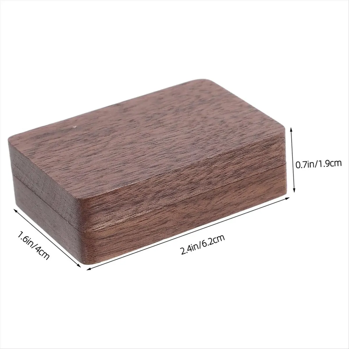 ABFW Empty Palette 6 Grids Portable Wooden Acrylic Paint Box Wood Palette Tray Travel Palette Black Walnut