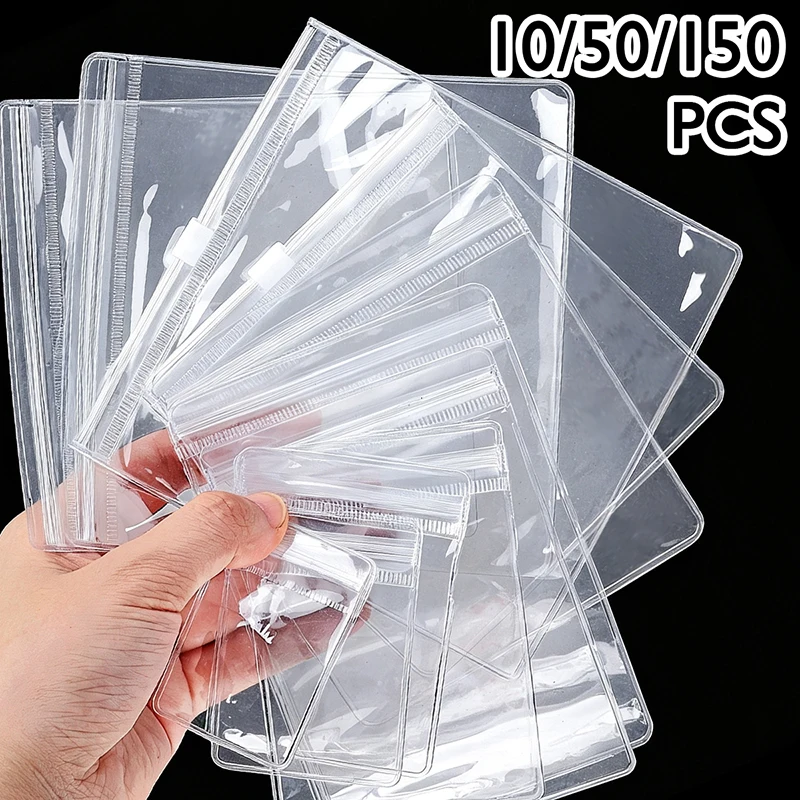 10-150pcs Mini Clear Jewelry Storage Bags Portable Pouches For Packaging Jewelry Rings Earrings Necklace Bags for Jewelry Retail