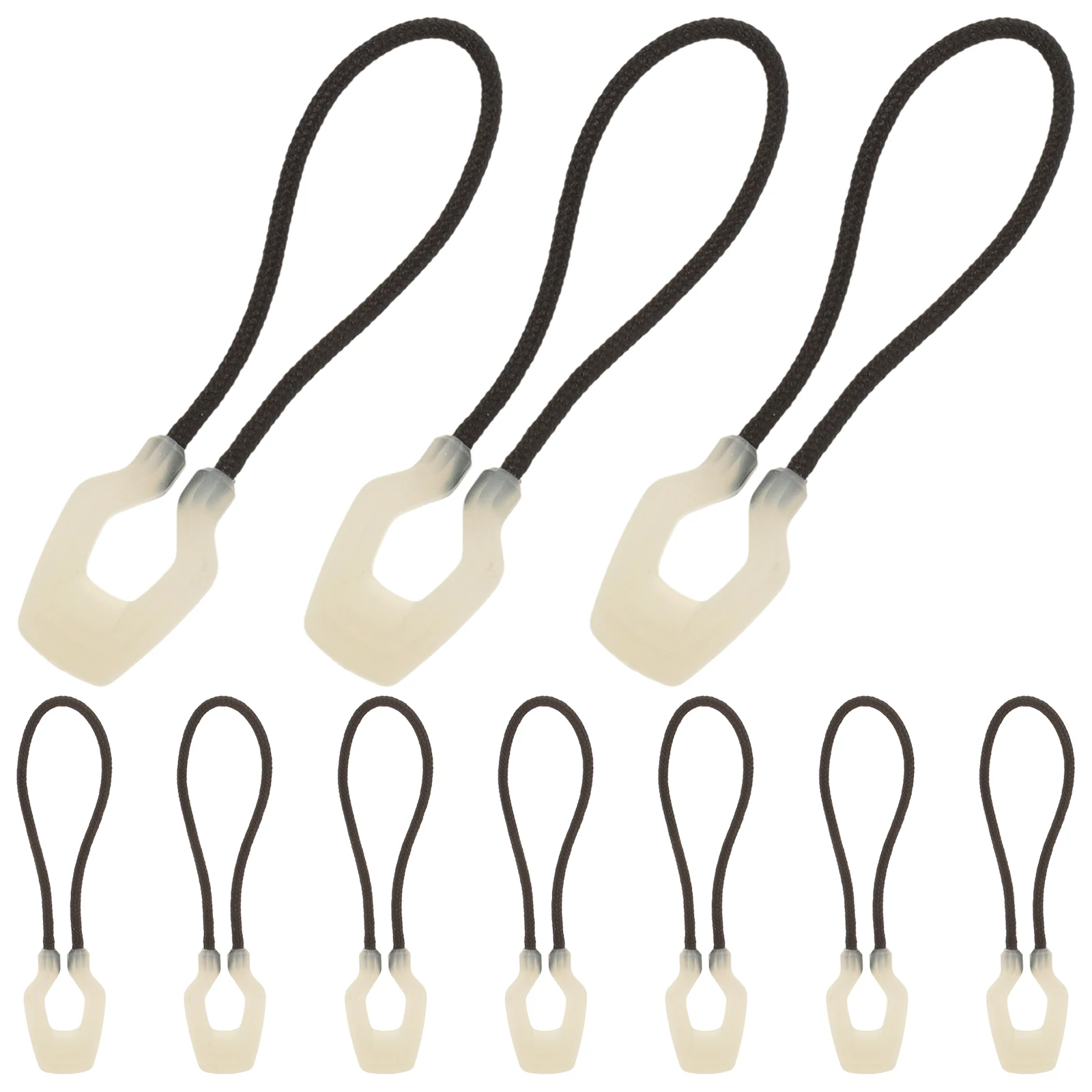 

10pcs Zipper Pulls Durable Plastic Repair Kits Backpacks Bags Luggage Glow Dark Removable Zipper Heads