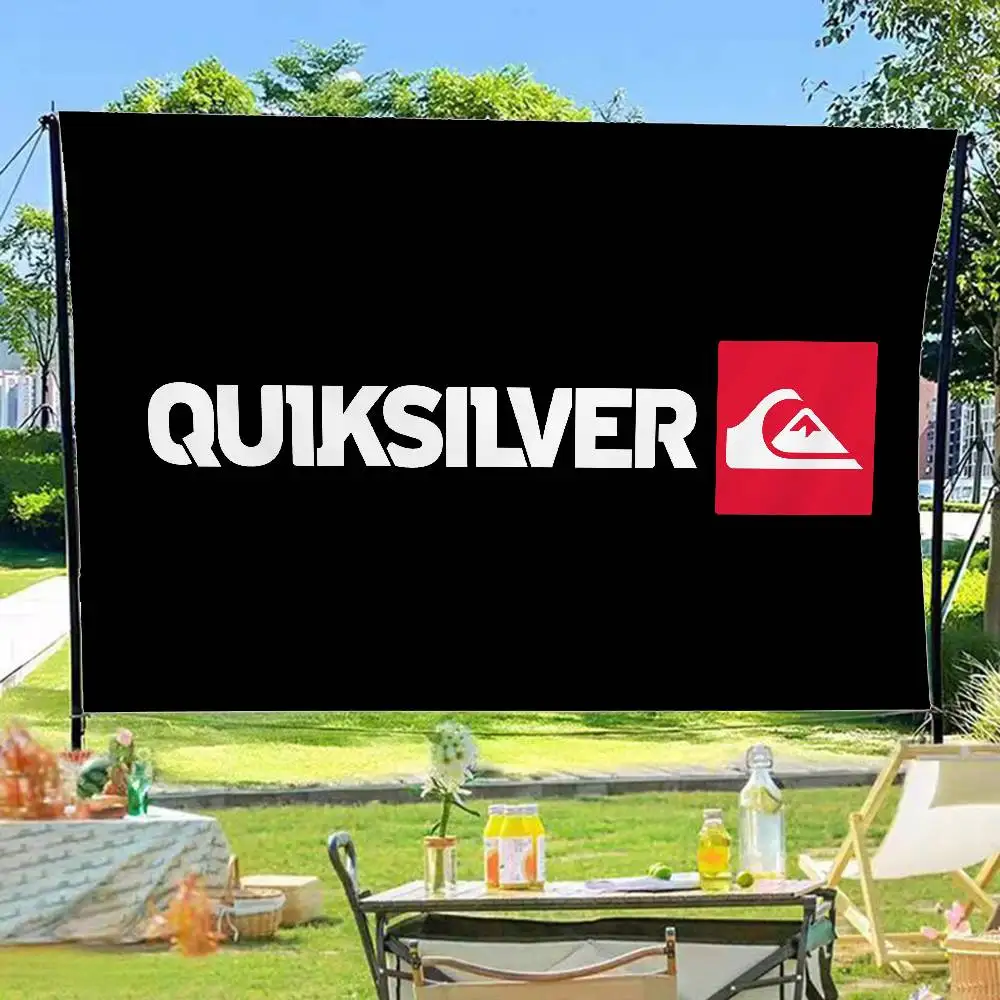 Classic Surf LOGO Q-Quiksilver Cartoon Flag Art Science Fiction Room Home Decor Wall Hanging Home Decor Banner