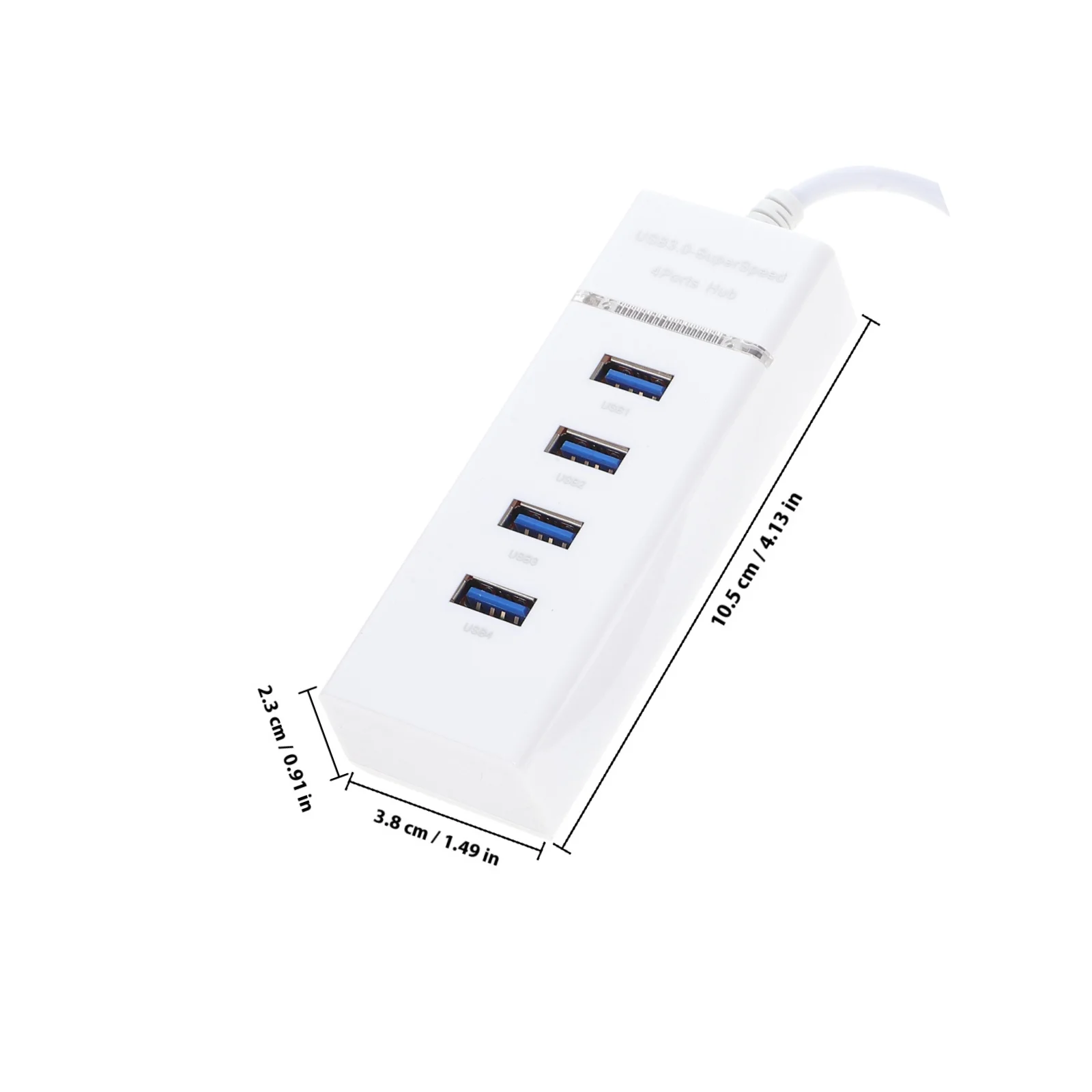 1 pc Usb3.0 Hub 4 Port 5Gbps High Plastic Splitter For Laptop Desktop Office Home Travel Computer Peripherals