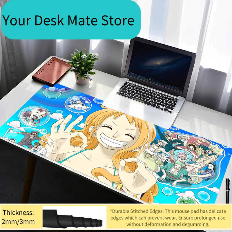 

Mouse Pad PC Accessories Non Slip Rubber One Piece Nami Mousepad Laptop Gamer Keyboard Pad Office Computer Gaming Desk Mouse Mat