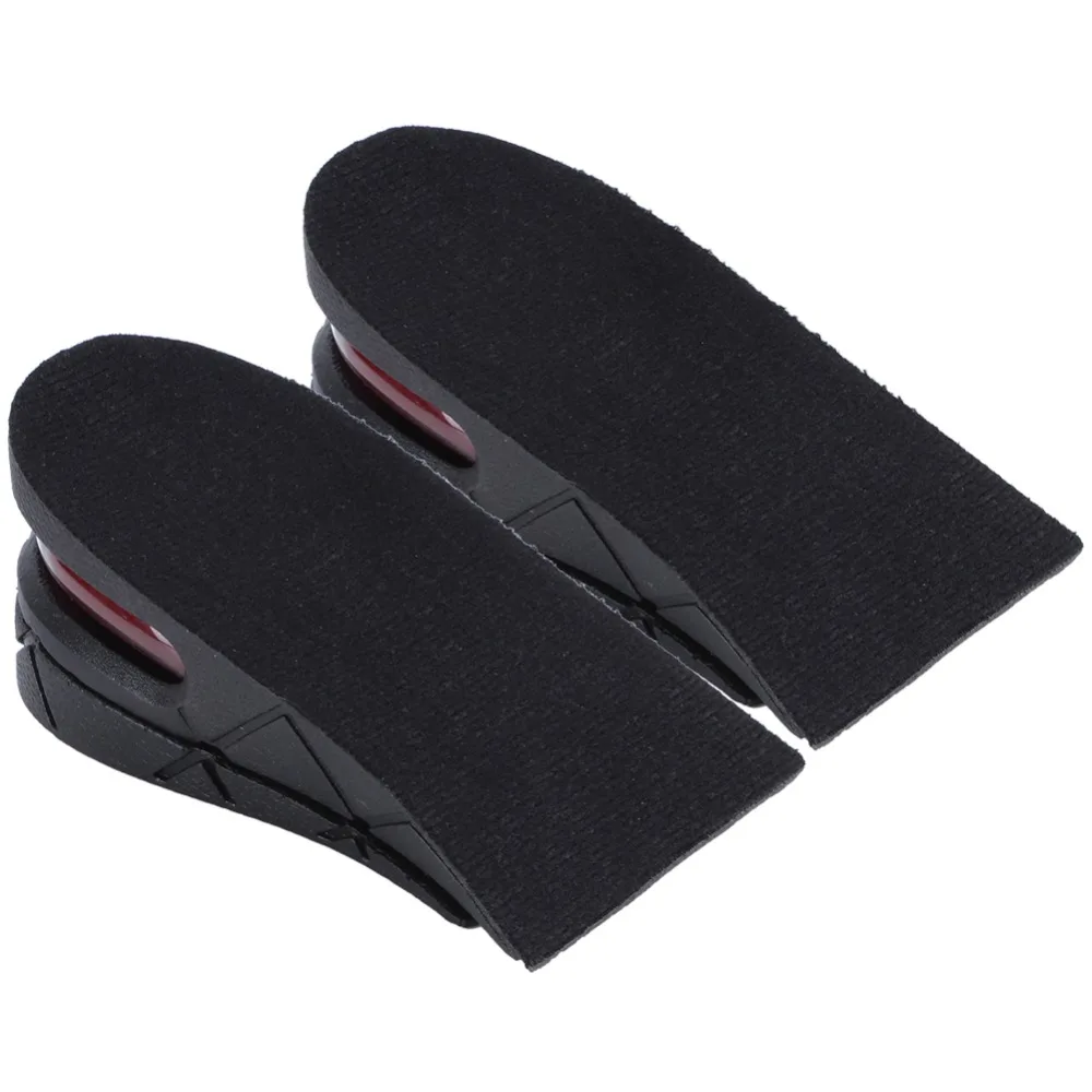 Breathable 2-layer Height Increase Insoles Unisex 5cm Inner Height Insoles Black Thick Shoe Inserts Shoe Fit