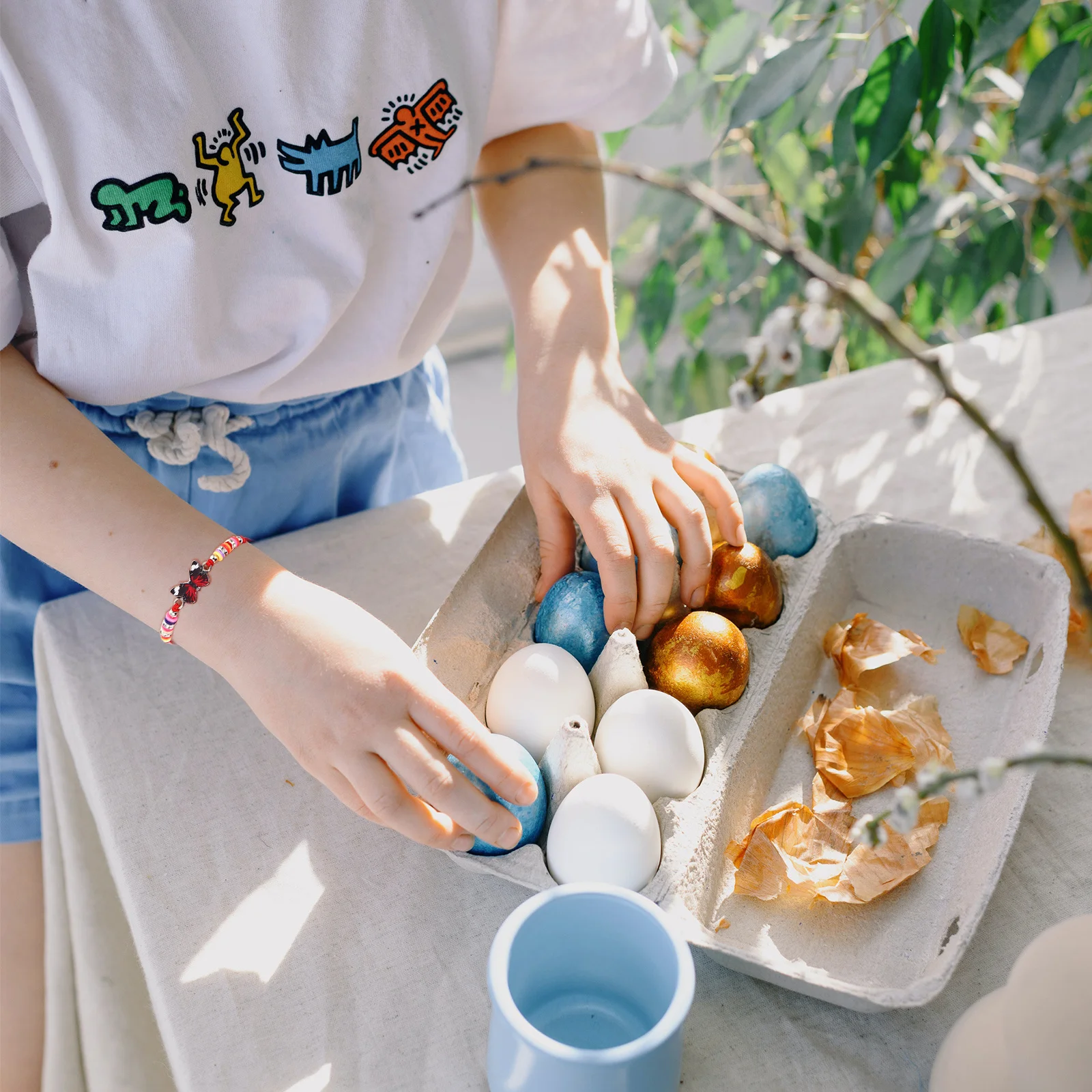 12Pcs 's Bracelet Bohemian Polymer Clay Adjustable Jewelry Beads Handmade Accessories Polymer Clay Bracelet