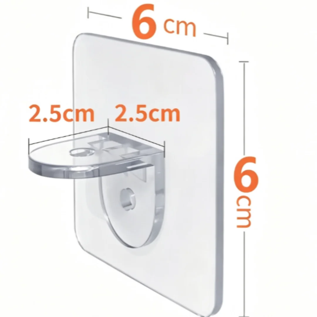 Detachable Double Layer Self Adhesive Hook No Drill Waterproof Dual Hanging Holder Heavy Load for Towel Hat Bag Bathroom Kitchen