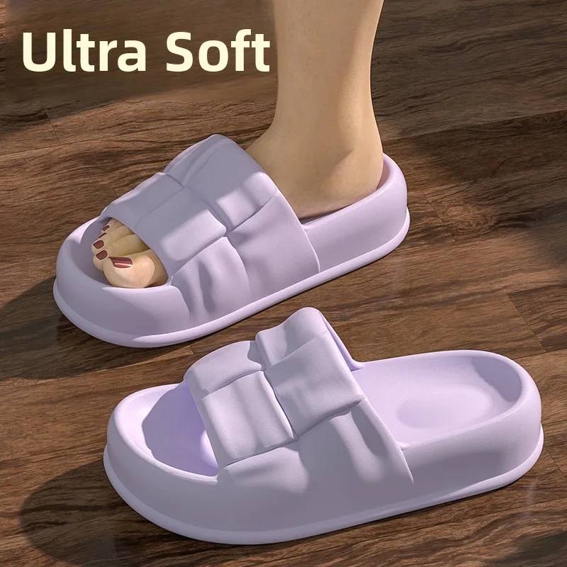 Home Use Thick Bottom Slippers Indoor Summer Anti-Slip Bathing Couples Soft Bottom Outdoor Wear Men's Slip-On Slippers