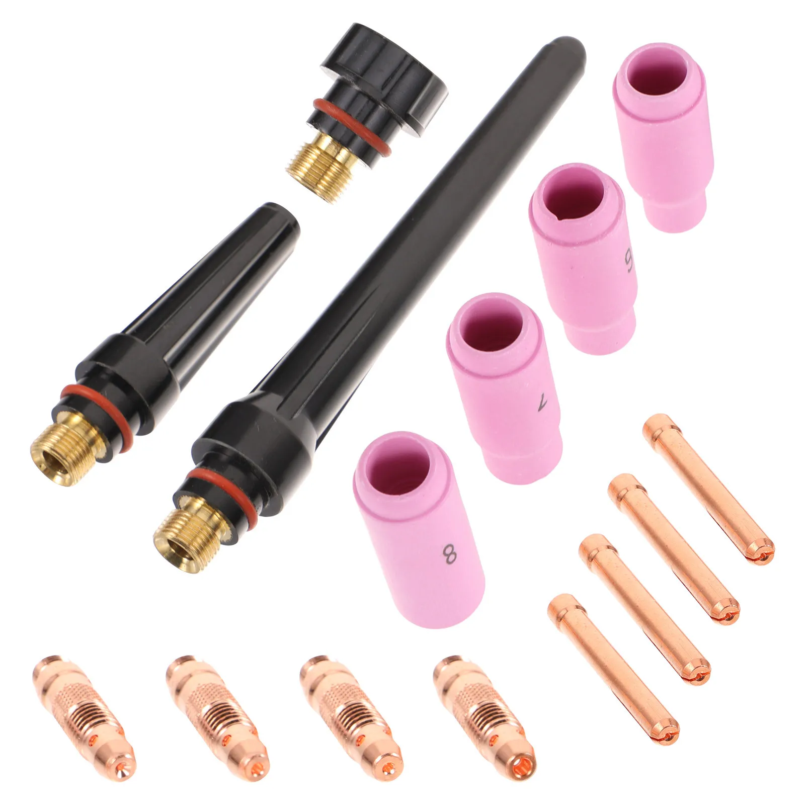 1 مجموعة شعلة لحام الملحقات الثقيلة Tig كأس شبكة سلكية شاشة تعزيز حماية تدفق الهواء لحام Tig المهنية #5