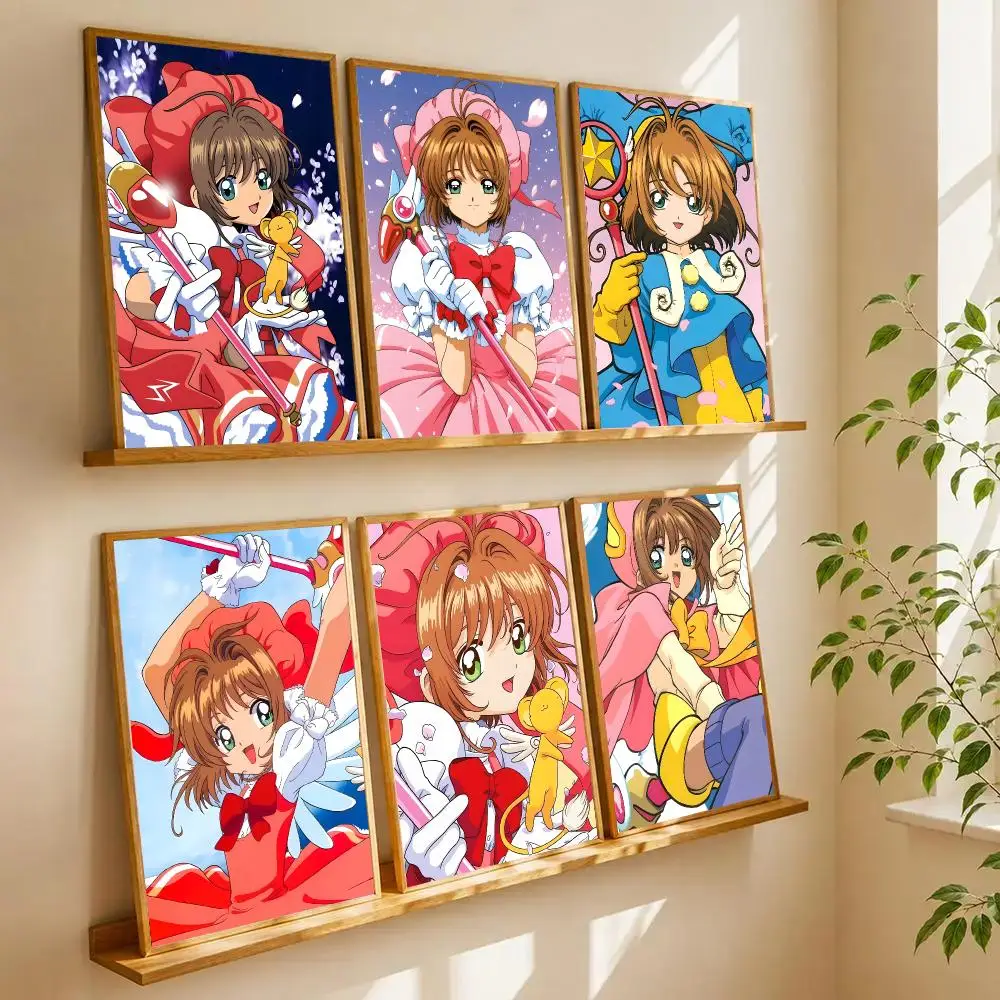 Girl C-Cardcaptor S-Sakura Poster High-definition Waterproof Poster Stickers Suitable For Bedroom Living Room Home Decoration
