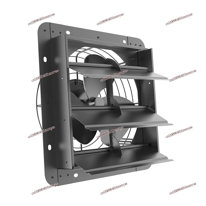 EC Frequency Conversion Kitchen Oil Fume Exhaust Fan Metal Louvered Ventilation Fan with Temperature and Humidity Monitoring