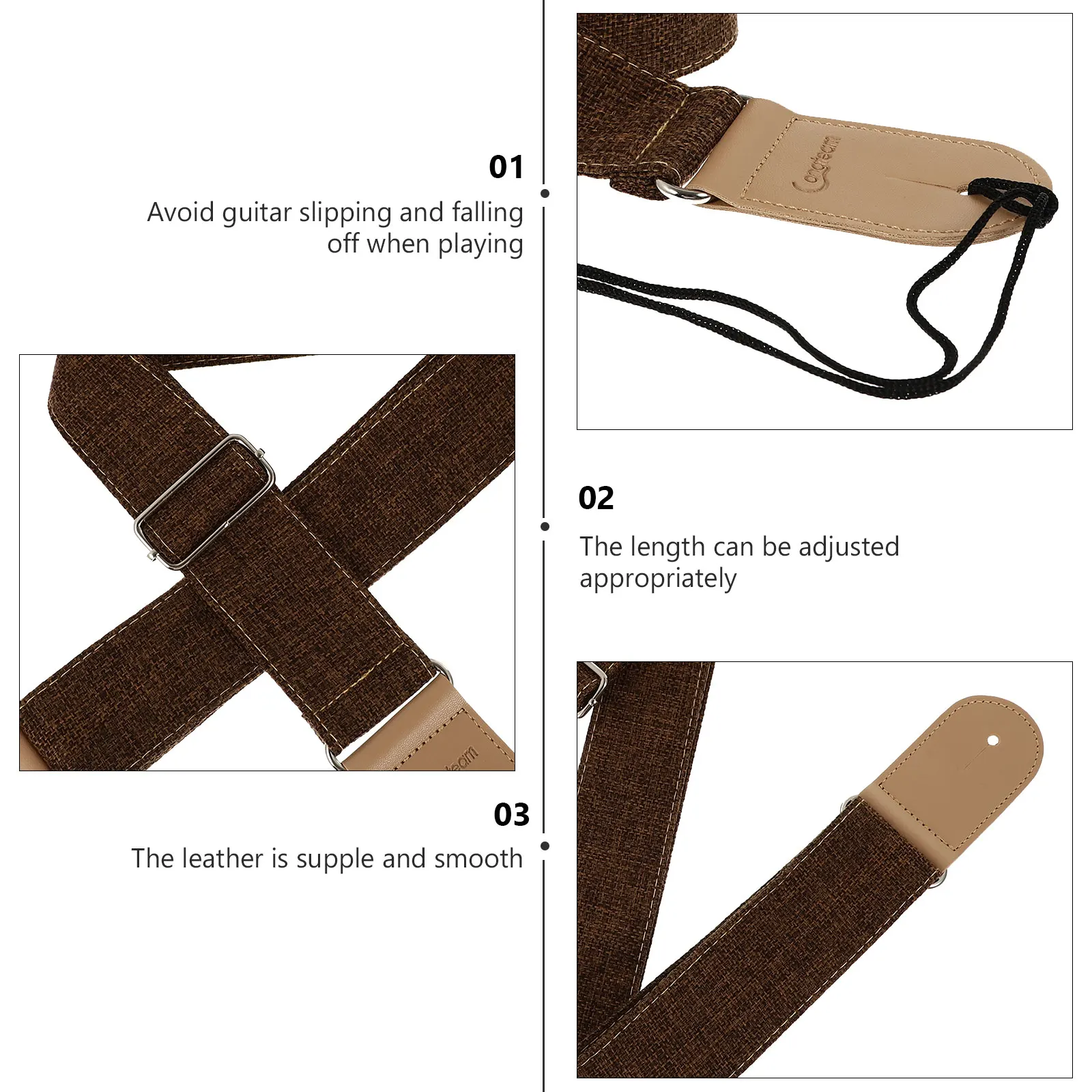 

Guitar Strap For Electric Acoustic Bass Ukulele Durable Music Instrument Accessory Guitar Replacement Strap Gift Belt
