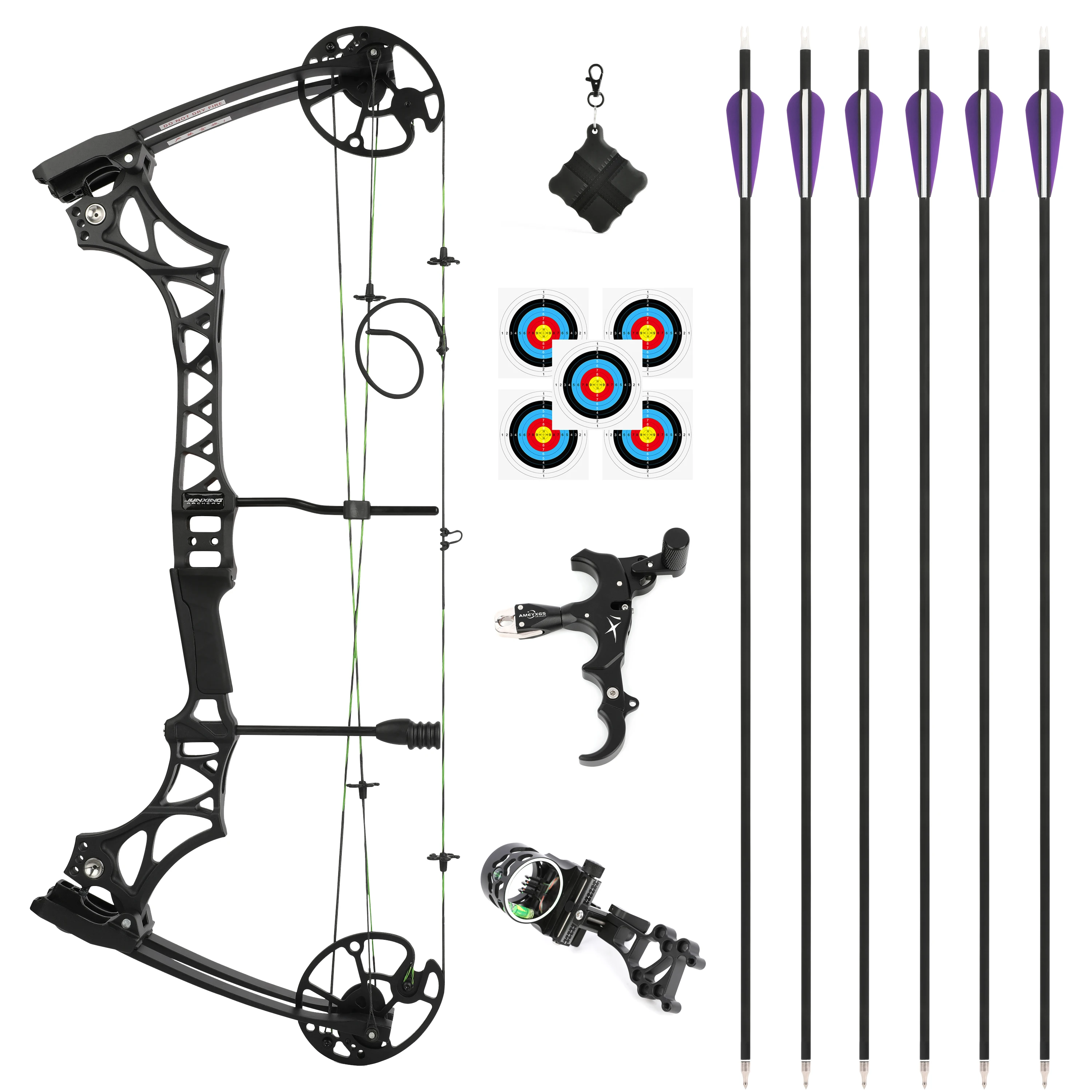 마그네슘 합금 복합 활 양궁 세트, 화살 포함, 외부 사격 및 사냥용, 핫 세일