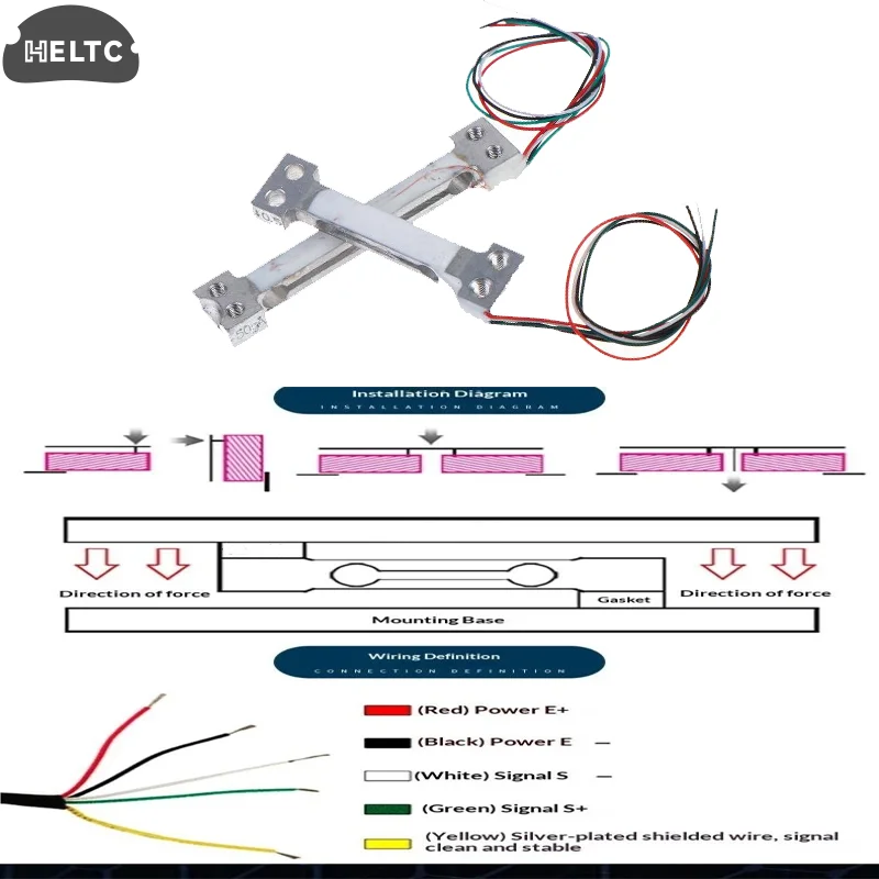 50/500gThe StrainGauge LoadCell Module Weight Sensor Electronic Scale Aluminum Alloy Weighing Pressure SensorModule WeightSensor