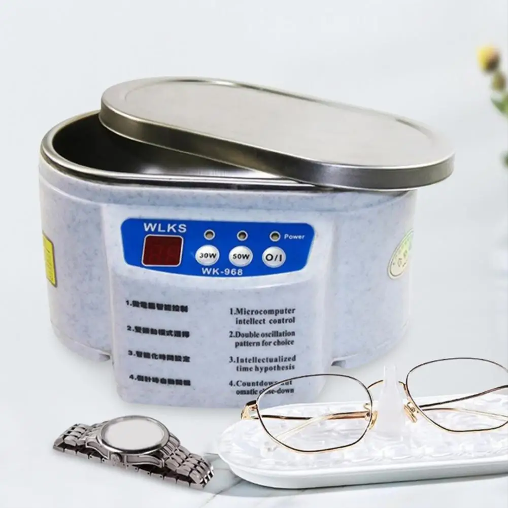 Ultrasonic Cleaner 30/50W Sonicator Bath 40Khz Degas Watches Contact Lens Glasses Denture Teeth Electric Makeup Jewelry Cleaner