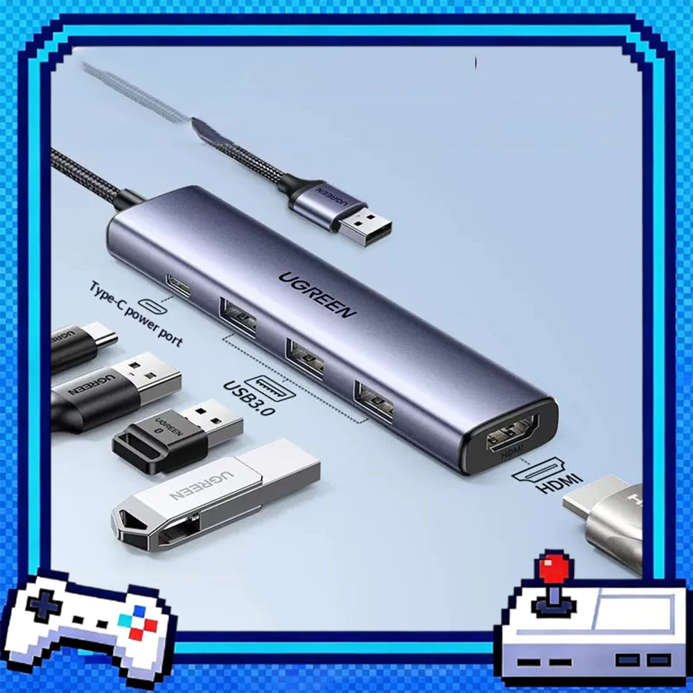 UGREEN Expansion Dock Adapter USB Typec HDMI Suitable For Charging Two Devices Simultaneously For MacBook Pro Air Laptop