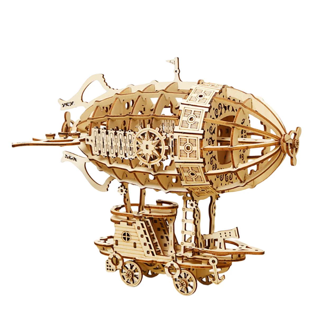 Airship 3D Car Wooden Puzzle Scale Model,DIY Model Kit, Handcraft Gift,Home Decoration,Mechanical Model Kit, Building Toy view 6