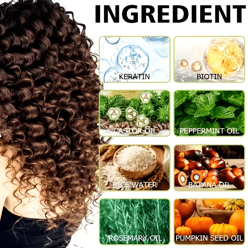 GSWP 9-In-1 Curl Styling Cream，with Rosemary, Batana Oil, Castor Oil, Keratin & Biotin.100ml/200ml view 5