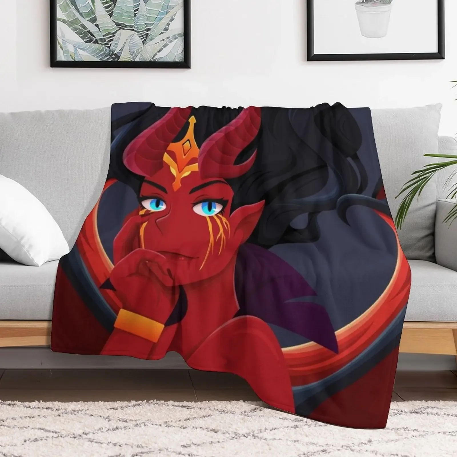 [Dota2] Queen of Pain Arcana Throw Blanket Cute Plaid Thins Thermal Blankets For Sofas Blankets