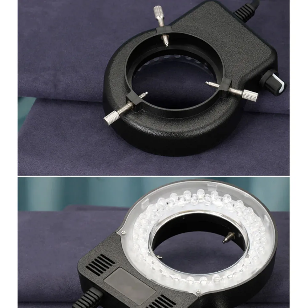 Imagem -05 - Anel Led Fonte de Luz para Microscópio Industrial Lâmpada Iluminador Temperatura de Cor 6500k Brilho Ajustável